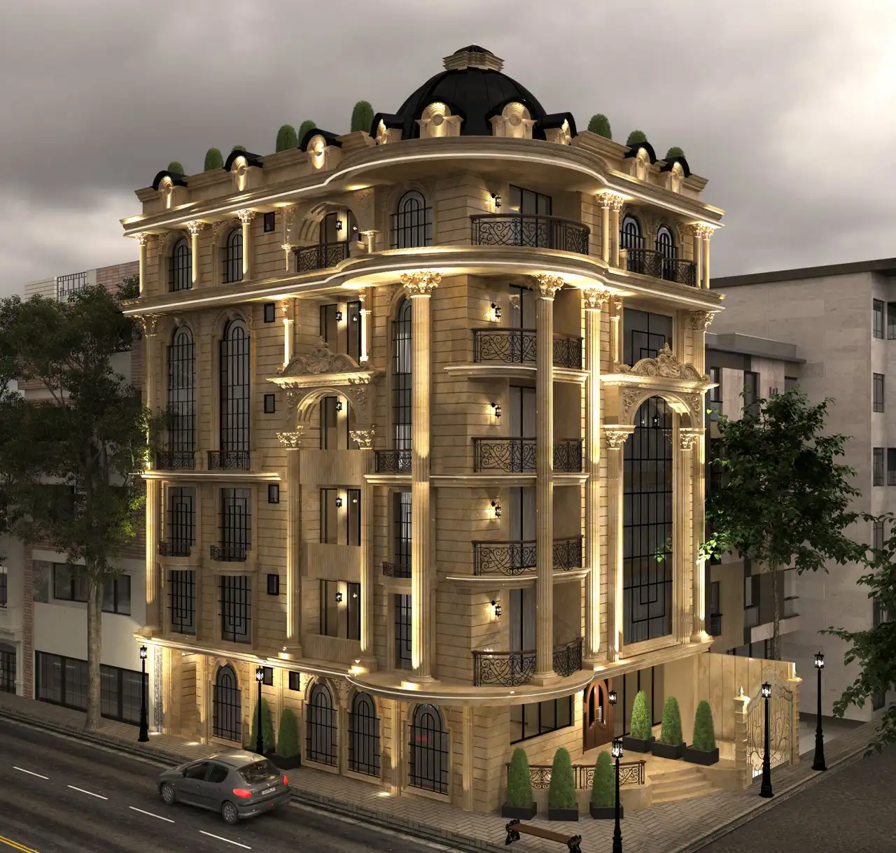 دکوراسیون ساختمان لاکچری